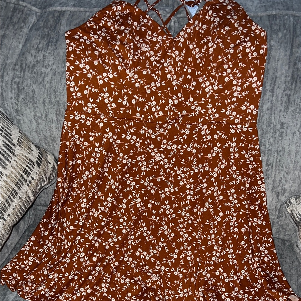 Floral Brown Dress